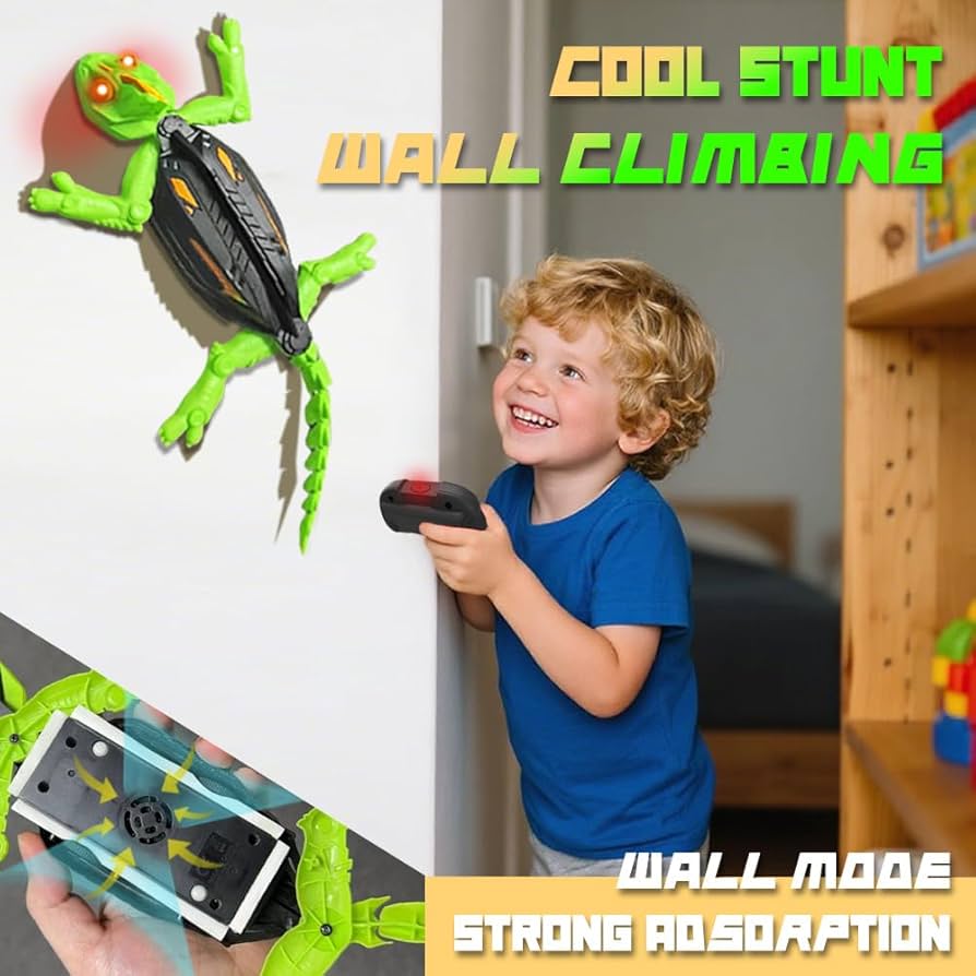 Wall Climbing Green Gecko