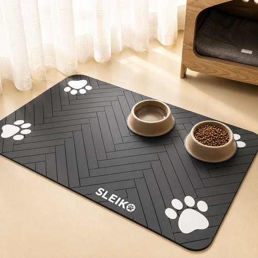 Absorbent Pet Feeding Mat — Non-Slip Dog & Cat Bowl Mat