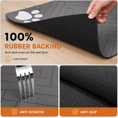 Absorbent Pet Feeding Mat — Non-Slip Dog & Cat Bowl Mat